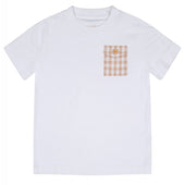 Mitch & Son Boys Gingham Pocket Short Sleeve T-shirt